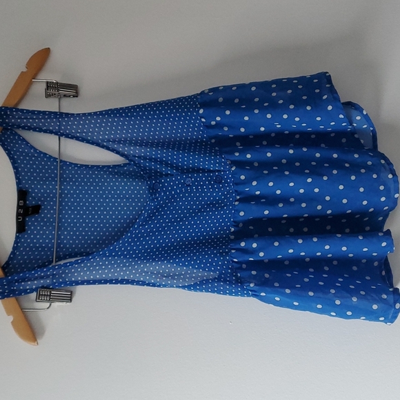 LOT OF 2 - U2B - Blue/Black Polkadotted Shirts - Size M - Picture 3 of 12